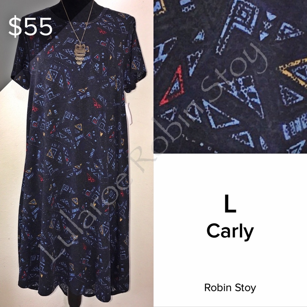 Lularoe Carly Dress Navy Blue NWT
